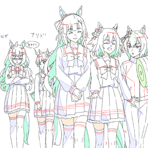 ウマ娘　キタサト　テイオー　マックイーン　原画 Amazon.co.jp: ウマ娘 キタサト テイオー マックイーン 原画